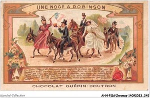 AHHP11-2174 - CHROMOS - CHOCOLATE-GUERIN-BOUTRON - PARIS - une noce a robins - Bild 1 von 2