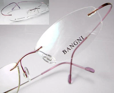 Ultra Light Women Rimless Titanium Glasses Eyeglass Frame Flexible No Screw Rx - Image 1 of 4