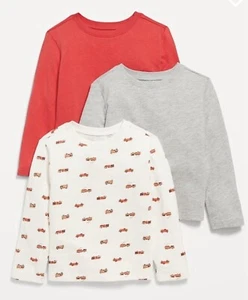 New Old Navy Toddler 12-18 3 pack Long Sleeve Shirts Multicolor Girls Boys Kids - Picture 1 of 4
