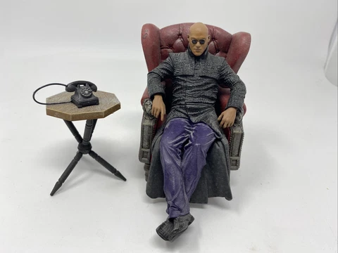 Matrix Series 2 Morpheus Reloaded Figure McFarlane Toys 2003 Chair Phone Table Cover