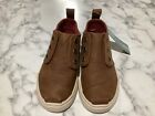 Tom's Toddler Boy Leather Brown Hightop Laceless Shoes Size T 7 NWT
