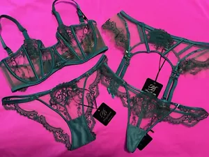 Honey Birdette Gabrielle Emerald 36E Set - Picture 1 of 5