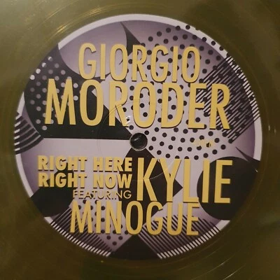 Giorgio Moroda & Kylie Minogue - Right Here Right Now Yellow Vinyl RSD 2020 - Image 1 of 4