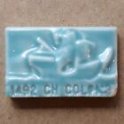 (LFA-74) CHRISTOPHE COLOMB Fve Moyet Perrin Porcelaine mail bleu turquoise