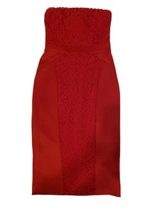 EUC NEW YORK AND CONPANY RED STRAPLESS DRESS SIZE XS - Picture 1 of 4