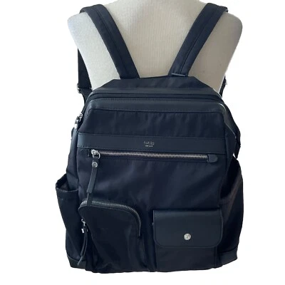 Mochila Tutilo New York Tech Negra Nylon Bolsillos Acolchados Estructurados Leer Foto 1 de 4