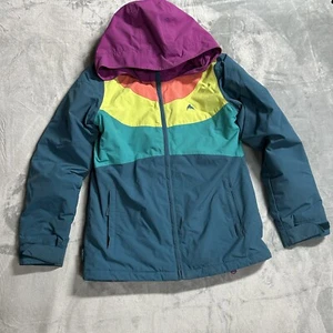 Burton Dryride Hart Snowboard Jacket Youth Girls Large 14/16 Blue Purple Coat - Picture 1 of 11