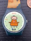 2000 MENS Swatch Watch Muuhh GG187 Working Condition Missing Bottom Band