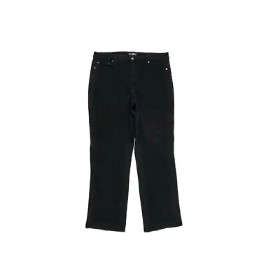 Vaqueros de mezclilla negros L.A. Blues de pierna recta para mujer talla 12 Foto 1 de 3