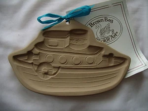 BROWN BAG COOKIE ART 1987 HILL DESIGN "TUGBOAT" NEW WITH BOOK - Picture 1 of 2
