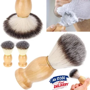 4PCS Men Shaving Bear Brush Best Badger Hair Shave Wood Handle Razor Barber Tool - Picture 1 of 30