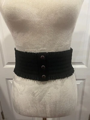 Women Wide Stretch Black Belt Sz 4x36inches (2XL) - Image 1 of 3