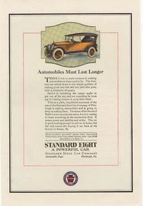 Standard Eight - 1921 - Vintage Automobile Advertisement /Kelly Tires - Picture 1 of 2