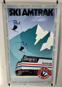 Original Reise Eisenbahn Poster Amtrak Ski Colorado New England - Bild 1 von 5