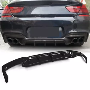 Diffusore paraurti posteriore nero lucido labbro per BMW F06 F12 F13 650i M-Sport M6 12-16 - Foto 1 di 11