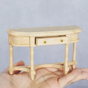 1/12 Scale Dollhouse Miniature Plain Furniture Desk Table Living Room Wooden - Picture 1 of 11