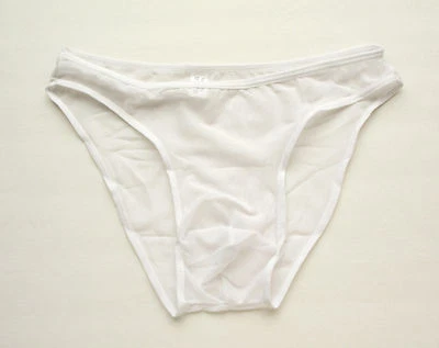 N6320 Mens Underwear Bikini Brief Mesh Net Semi-C-thru Nylon Spandex Sexy  - Image 1 of 4