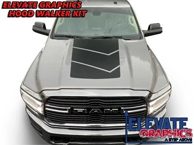 For Ram 1500 & 2500 Graphics Hood Stripes Vinyl Decals 3m Stickers 2019-2025 - Изображение 1 из 4