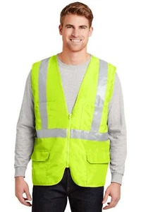 CornerStone ® ANSI 107 Class 2 Mesh Back Woven Safety Vest CSV405 S-4XL - Picture 1 of 13