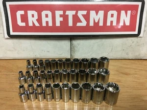 NUEVO JUEGO DE ZÓCALOS CRAFTSMAN DE 1/4" SAE O MÉTRICO POCO PROFUNDO SU ELECCIÓN VARIOS JUEGOS - Imagen 1 de 15