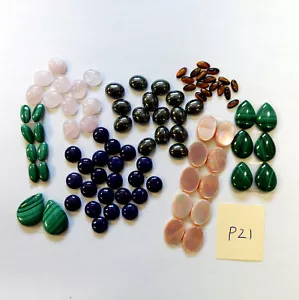 Lote de suministros de joyería de piedras múltiples taxis paquete de cabujones mixtos p21 - Imagen 1 de 1