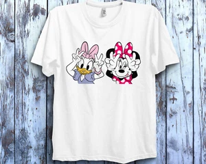 Disney Daisy Duck And Minnie Mouse Portrait Unisex Adult Shirt Kid Tee 591982 - Picture 1 of 8