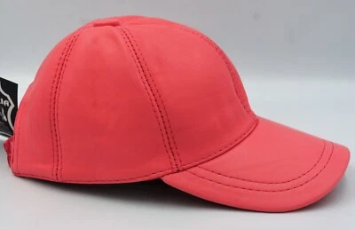 Nueva Gorra de Béisbol 100% Real Cuero de Cordero Genuino Sombrero Visera Deportiva 42 COLORES Foto 1 de 4