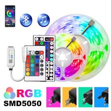 16FT Flexible led strip lights with remote Waterproof RGB APP Controller DC12V