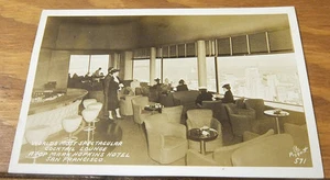 1945 Photo Postcard//SPECTACULAR COCKTAIL LOUNGE, MARK HOPKINS HOTEL, SAN FRANCI - Picture 1 of 2