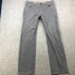 Burberry Brit Pants Mens 40R Gray Chino Casual Dress Slacks Stretch 40x32 * - Picture 1 of 16
