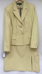 Skirt Suit - Cotton & Silk Blend - Citrus Colour - Size 14 -RRP £310 - Picture 1 of 19