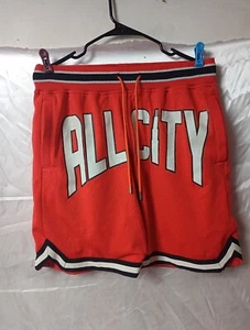 All City By Just Don Deluxe Basketball Shorts  Orange Men's Size M - Picture 1 of 7