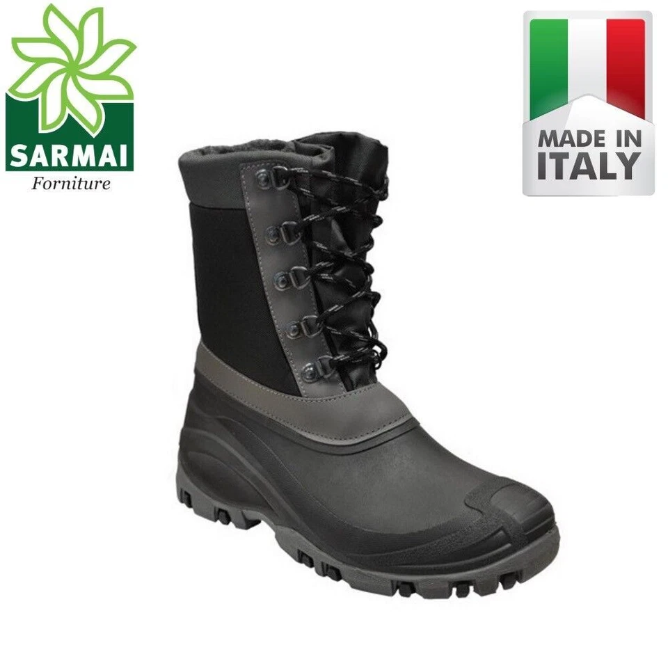 Scarponcini scarponi stivali doposci imbottiti rivestiti impermeabili uomo donna - Immagine 1 di 1
