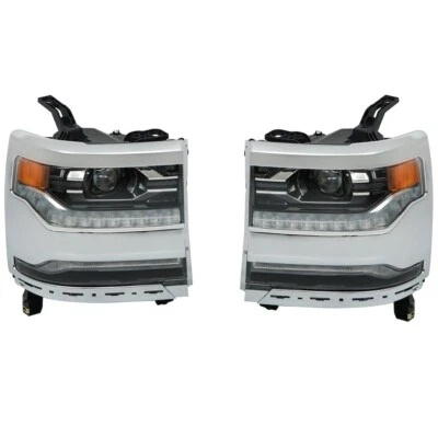 LED Headlights Headlamps Assy For 2016-2018 Chevy Silverado 1500 Right&Left Side - Image 1 of 4