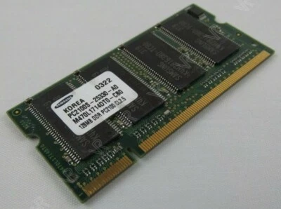 2 Samsung M470L1714DT0-CB0 128Mb 200pin DDR-266MHz SODIMM PC-2100 SDRAM = 256Mb - Image 1 of 4
