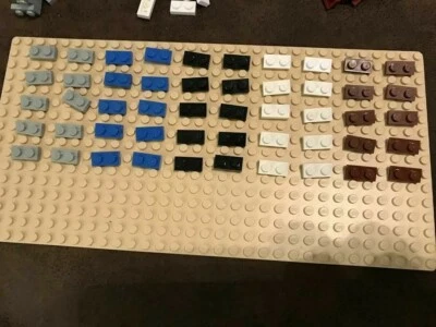 Lego 1x2 plate x10 - you choose color white/blue/black/gray/brown/tan/yellow/cle - Image 1 of 4