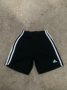 Adidas Boys Classic Three Stripe Shorts - Youth Size 7 - Black - Picture 1 of 4