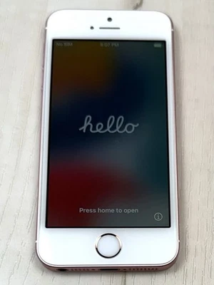 Apple iPhone SE (1st Gen) A1662 32GB Rose Gold Unlocked WORKS *Bad Battery* - Image 1 of 4