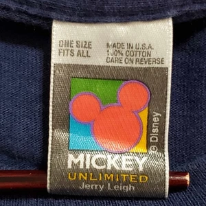 Vintage Mickey Unlimited T Shirt Disney Mickey Mouse USA Single Stitch One Size  - Picture 1 of 8