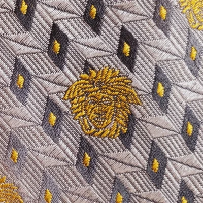 GIANNI VERSACE ~ ESTILO ANTIGUO ~ CORBATA DE VESTIR DE SEDA PARA HOMBRE ~ CABEZA DE MEDUSA Y DIAMANTES ~ 59" Foto 1 de 4