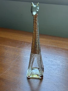 Vintage Amber Glass Giraffe Figurine Textured Mid-Century Animal Decor Rare - Picture 1 of 4