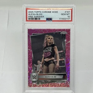 2025 Topps Chrome WWE Alexa Bliss Pink Shimmer PSA 10 POP 5 - Foto 1 di 2