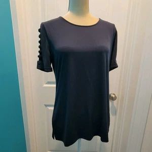 Michael Kors Women’s Navy Ladder Sleeve Blouse Top Size M - Bild 1 von 7