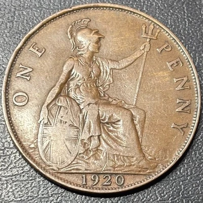 1920 Great Britain - (XF) Extra Fine to Very Fine - One Penny KM#810 Circulated - Image 1 of 2