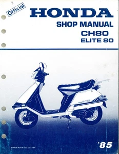 Honda Shop Manual - CH80 Elite 80 - 1985 - 61GE100 - Picture 1 of 4
