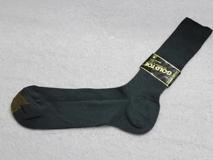 VINTAGE GOLD TOE MEN'S COTTON METROPOLITAN SOCKS 10.5-13 MID CALF USA MADE GRAY - Picture 1 of 4