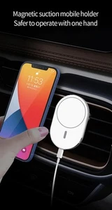 Magnetic Car Phone Holder with 15W Qi Wireless Charging for MagSafe iPhone 12... - Picture 1 of 18