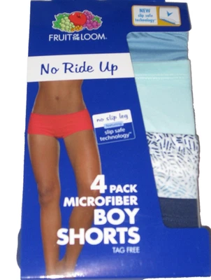 4 Pack Tag Free Microfiber Boy Shorts Womens Underwear Size 5 Panties - Image 1 of 2