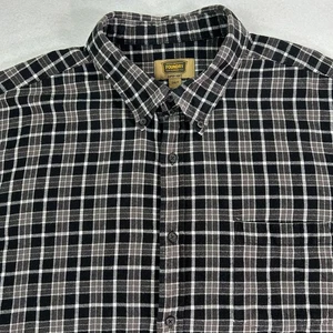 The Foundry Herren Flanell Hemd 2XLT Schwarz Grau Langarm Button Down Weich - Bild 1 von 10
