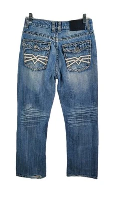 BUCKLE BLACK Low Rise Boot Jeans Mens Sz 28 X 32 Button Flap Pockets - Image 1 of 4